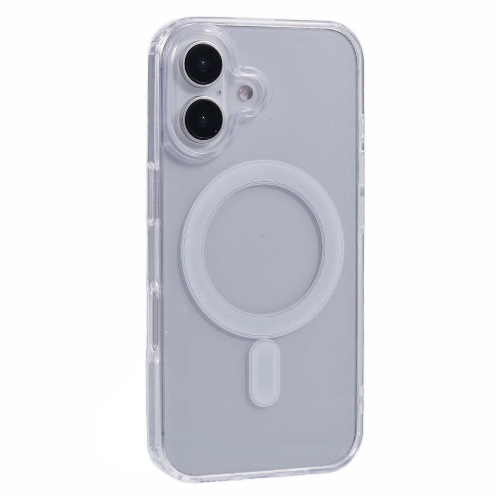 Til iPhone 16 Plus Gennemsigtigt Cover Akryl+TPU Telefoncover Kompatibel med MagSafe