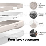 KALEBOL KLB-YTGJ001 For iPhone 12 Pro Max Case Solid Color Liquid Silicone+PC Phone Cover