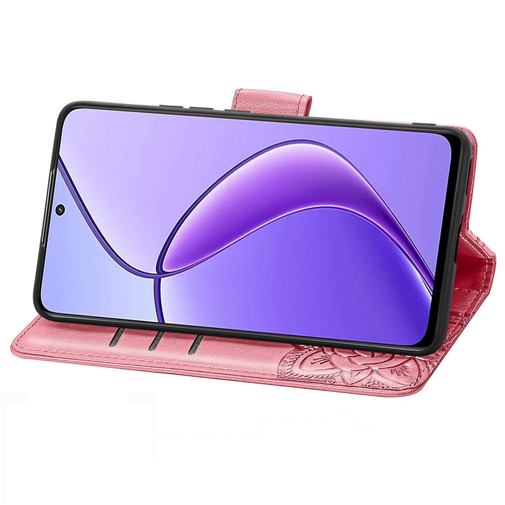 For Oppo Reno12 F 5G Case PU Leather Wallet Phone Cover Butterfly Pattern