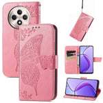 For Oppo Reno12 F 5G Case PU Leather Wallet Phone Cover Butterfly Pattern
