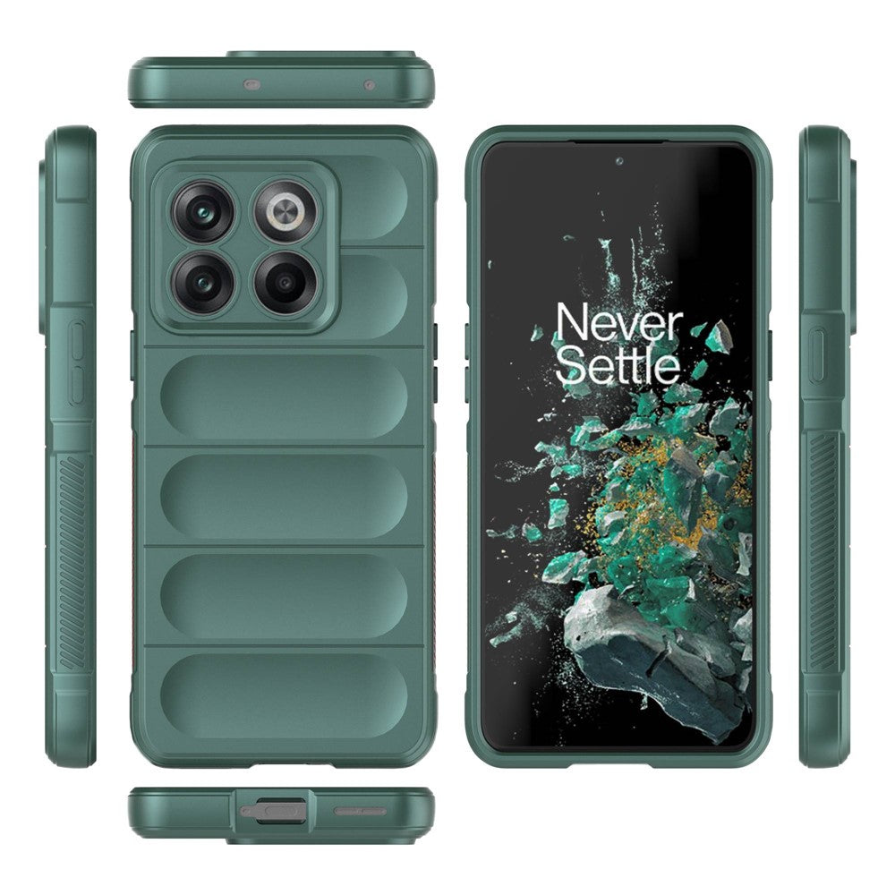 OnePlus 10T 5G / Ace Pro 5G stötsäkert, robust designmobilskal reptåligt mjukt TPU-bakstycke