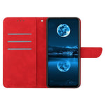 HT05 For Xiaomi 14T Case Skin-Touch Lines PU Leather Flip Phone Cover