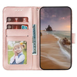 Samsung Galaxy A18 5G / A18 4G / A17 5G / A17 4G / A26 5G / A16 5G / A16 4G-cover med blondeblomster, PU-læder, flip-pung og mobilcover