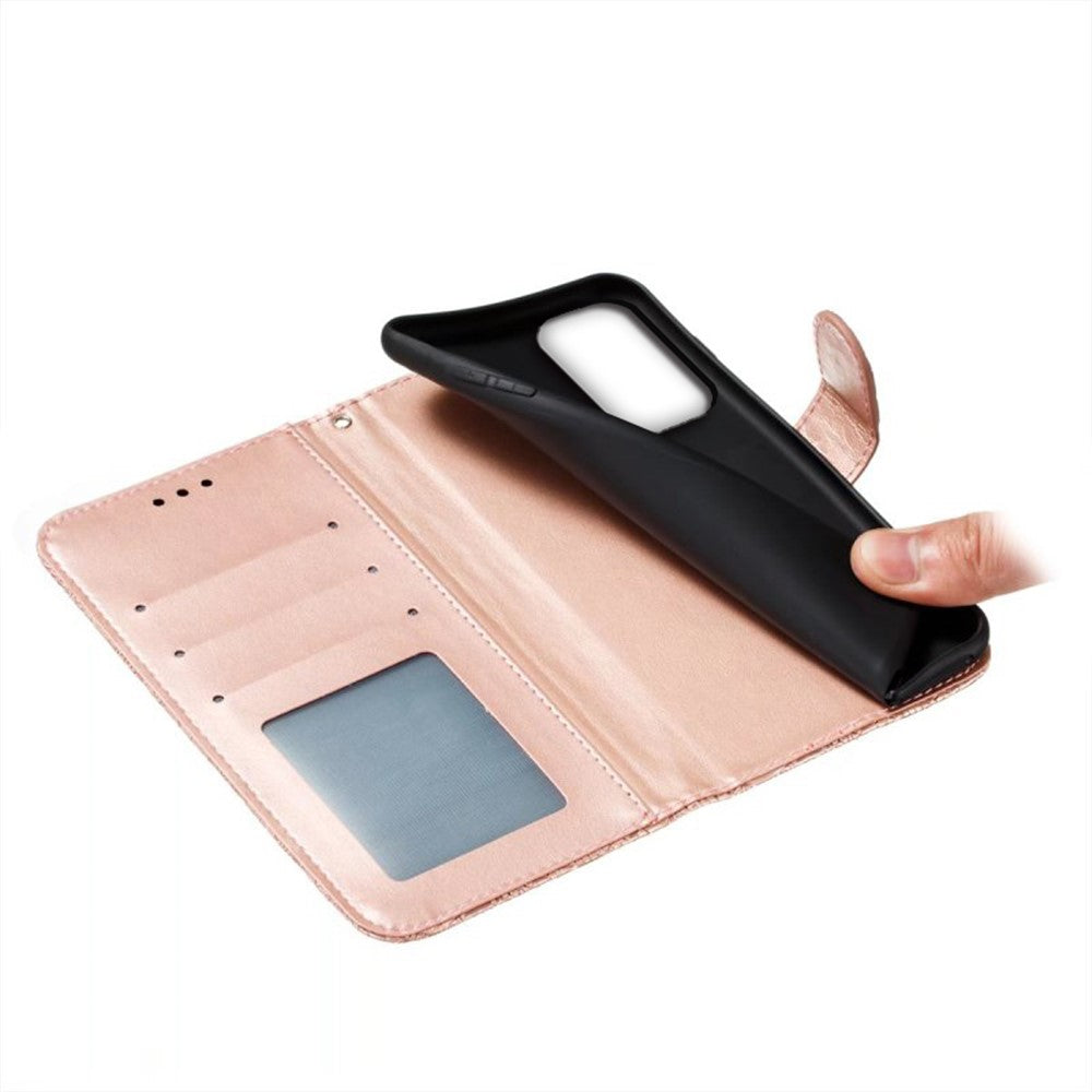 Samsung Galaxy A18 5G / A18 4G / A17 5G / A17 4G / A26 5G / A16 5G / A16 4G-cover med blondeblomster, PU-læder, flip-pung og mobilcover
