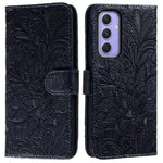 Samsung Galaxy A18 5G / A18 4G / A17 5G / A17 4G / A26 5G / A16 5G / A16 4G-cover med blondeblomster, PU-læder, flip-pung og mobilcover