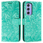 Samsung Galaxy A18 5G / A18 4G / A17 5G / A17 4G / A26 5G / A16 5G / A16 4G-cover med blondeblomster, PU-læder, flip-pung og mobilcover