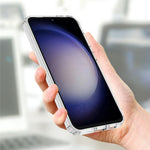 For Samsung Galaxy S24 FE Magnetic Case TPU+Acrylic Clear Back Phone Cover