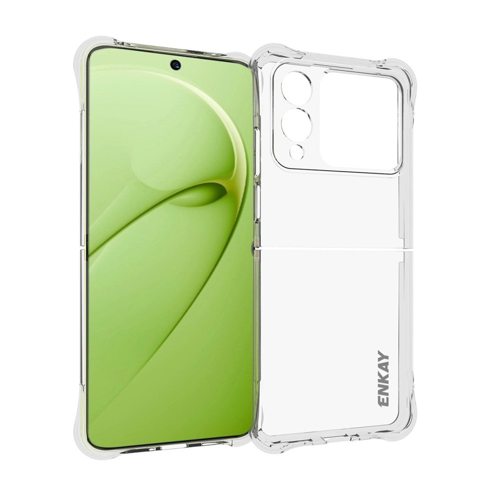 ENKAY HAT PRINCE För Huawei Nova Flip 5G Genomskinligt mobilskal Stötsäkert Halkfritt TPU-Skal