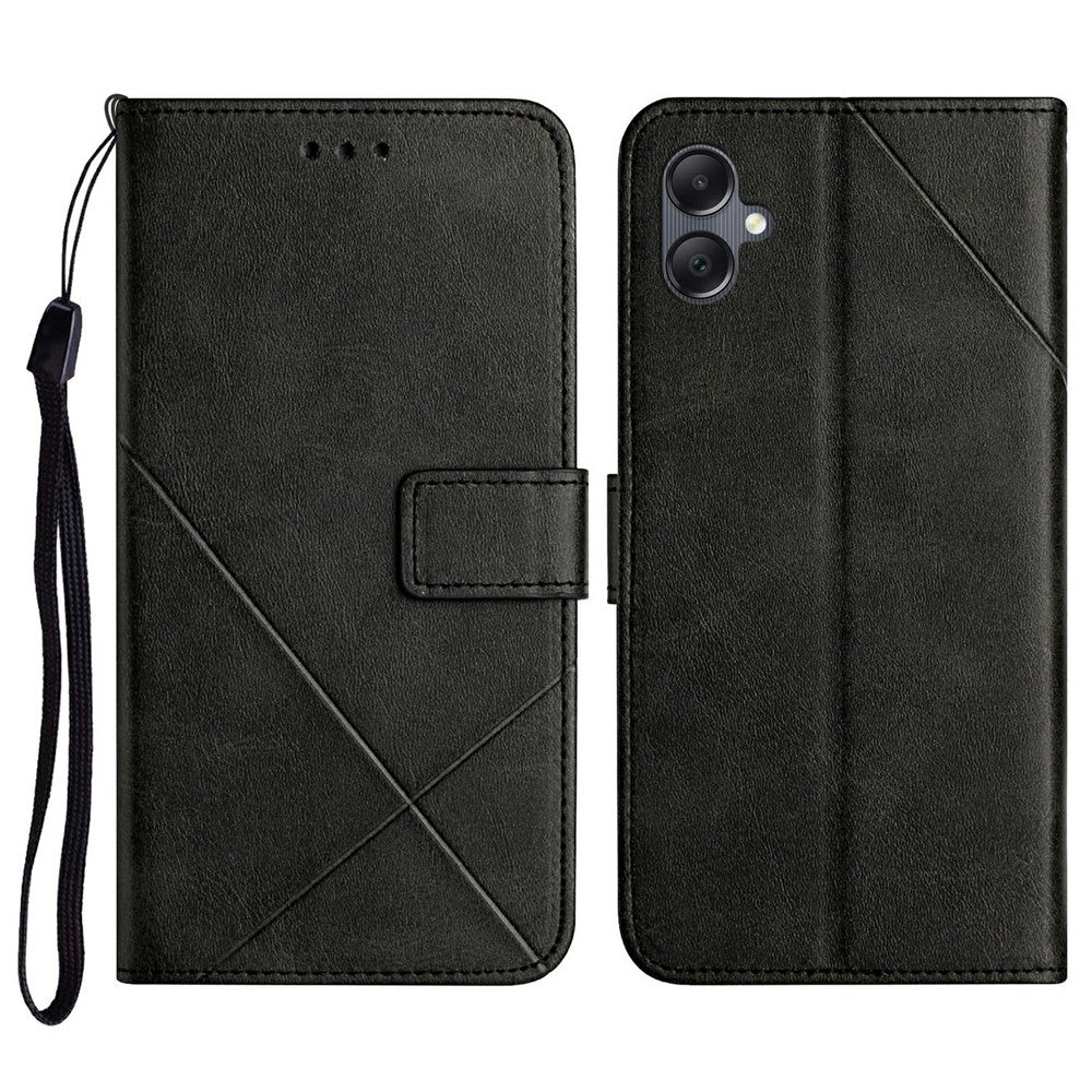 For Samsung Galaxy A06 4G Leather Case Line Pattern Wallet Phone Cover