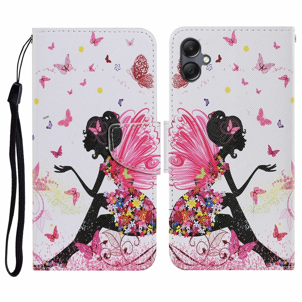 For Samsung Galaxy A06 4G Case Pattern Printing Protective Leather Folio Phone Cover