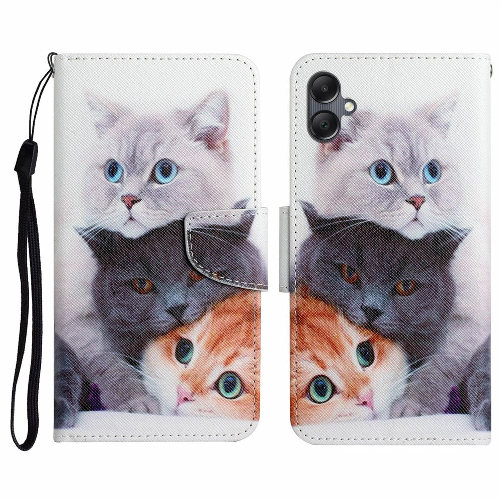 For Samsung Galaxy A06 4G Case Pattern Printing Protective Leather Folio Phone Cover