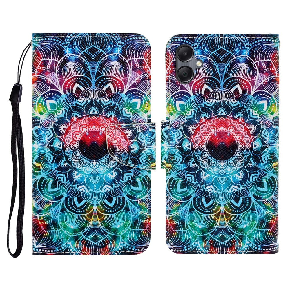 For Samsung Galaxy A06 4G Case Pattern Printing Protective Leather Folio Phone Cover