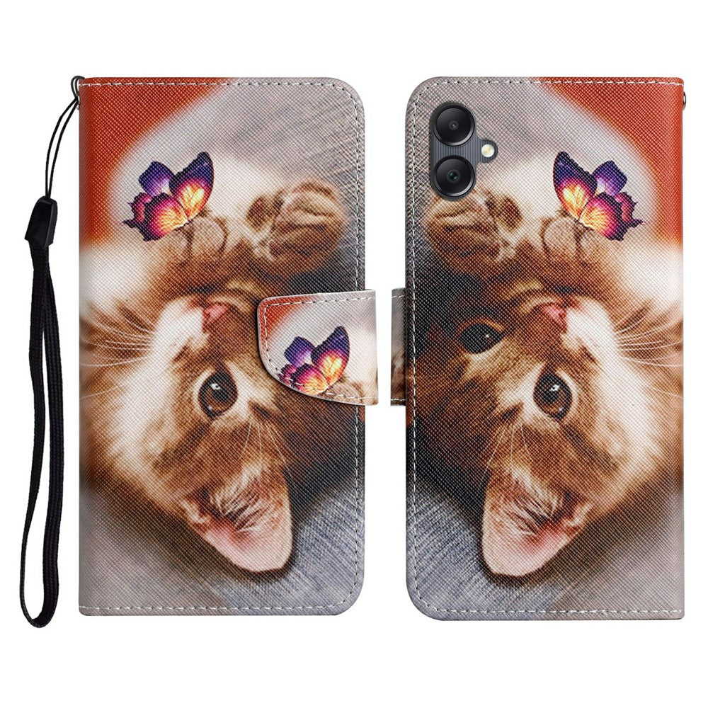 For Samsung Galaxy A06 4G Case Pattern Printing Protective Leather Folio Phone Cover