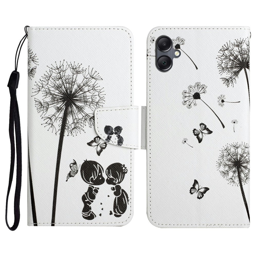 For Samsung Galaxy A06 4G Case Pattern Printing Protective Leather Folio Phone Cover