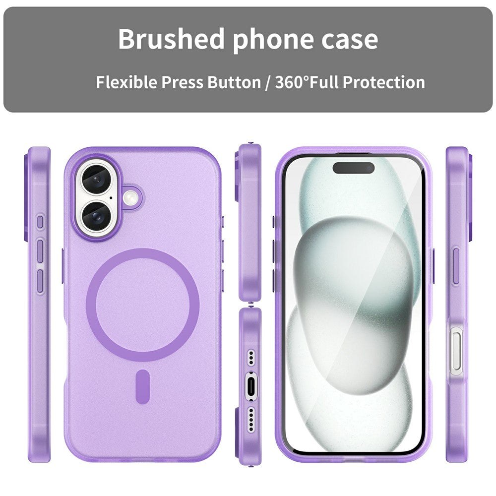 iPhone 16 Skal MagSafe TPU/PC Matt - Mörklila
