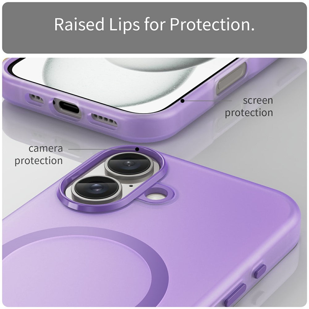 iPhone 16 Skal MagSafe TPU/PC Matt - Mörklila