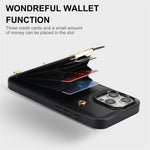 For iPhone 16 Pro Max Case TPU+PU Leather Hardware Decor Phone Cover with Card Holder