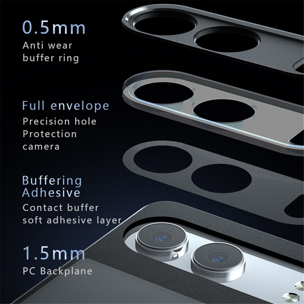 For OnePlus Nord 4 Case Skin-Touch TPU + PC Matte Phone Back Cover, Transparent Black