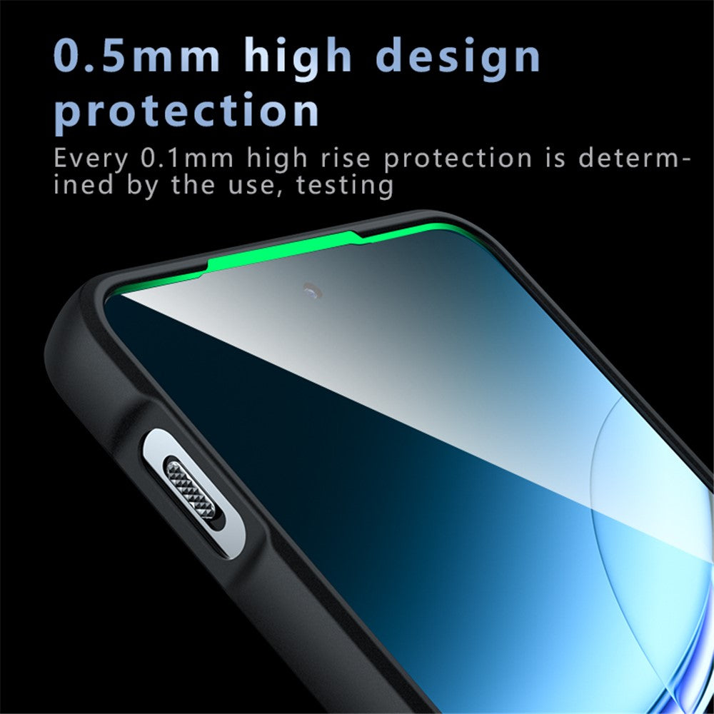 For OnePlus Nord 4 Case Skin-Touch TPU + PC Matte Phone Back Cover, Transparent Black