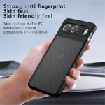 For OnePlus Nord 4 Case Skin-Touch TPU + PC Matte Phone Back Cover, Transparent Black