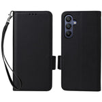 Samsung Galaxy A16 5G / A16 4G-skal med handledsrem, plånboksfodral i PU-läder med litchitextur