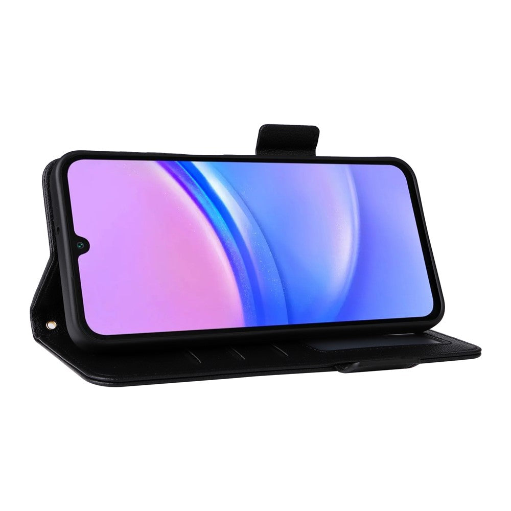 Samsung Galaxy A16 5G / A16 4G-skal med handledsrem, plånboksfodral i PU-läder med litchitextur