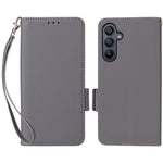 Samsung Galaxy A16 5G / A16 4G-skal med handledsrem, plånboksfodral i PU-läder med litchitextur