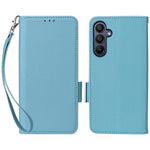 Samsung Galaxy A16 5G / A16 4G-skal med handledsrem, plånboksfodral i PU-läder med litchitextur