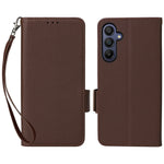 Samsung Galaxy A16 5G / A16 4G-skal med handledsrem, plånboksfodral i PU-läder med litchitextur