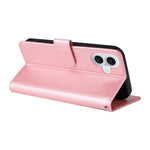 For iPhone 16 Plus Leather Case Butterfly Floral Imprint Wallet Stand Cover