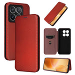 For Xiaomi 14T Pro Case Carbon Fiber Texture Drop-Proof PU Leather Phone Cover