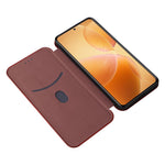 For Xiaomi 14T Pro Case Carbon Fiber Texture Drop-Proof PU Leather Phone Cover