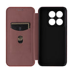 For Xiaomi 14T Pro Case Carbon Fiber Texture Drop-Proof PU Leather Phone Cover