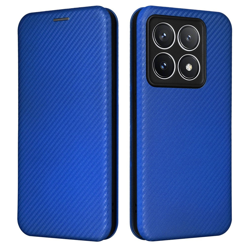 For Xiaomi 14T Pro Case Carbon Fiber Texture Drop-Proof PU Leather Phone Cover