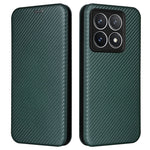 For Xiaomi 14T Pro Case Carbon Fiber Texture Drop-Proof PU Leather Phone Cover