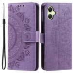 Til Samsung Galaxy A06 4G Etui Præget Totem PU Læder Pung Stativ Telefon Cover