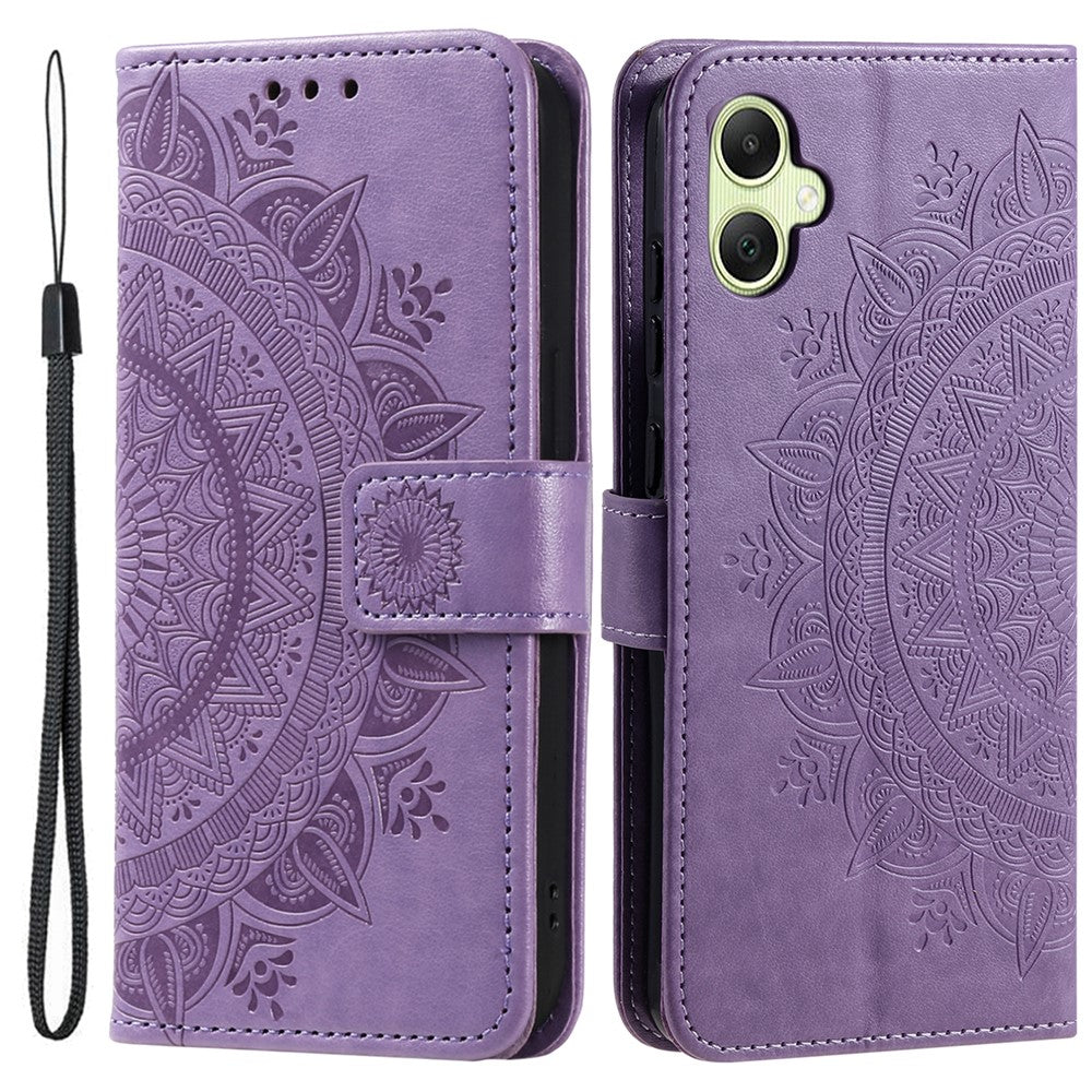 Til Samsung Galaxy A06 4G Etui Præget Totem PU Læder Pung Stativ Telefon Cover