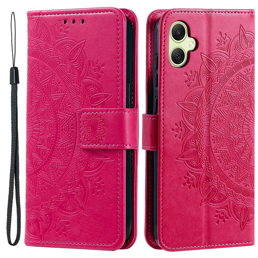 Til Samsung Galaxy A06 4G Etui Præget Totem PU Læder Pung Stativ Telefon Cover