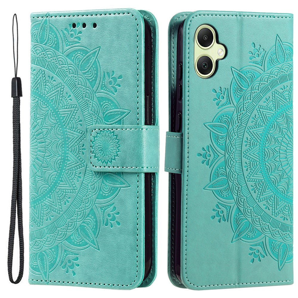 Til Samsung Galaxy A06 4G Etui Præget Totem PU Læder Pung Stativ Telefon Cover