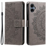 Til Samsung Galaxy A06 4G Etui Præget Totem PU Læder Pung Stativ Telefon Cover