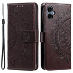 Til Samsung Galaxy A06 4G Etui Præget Totem PU Læder Pung Stativ Telefon Cover