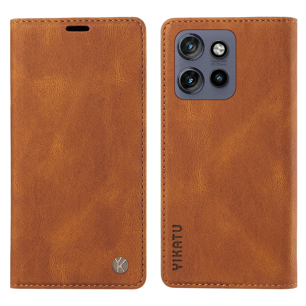 YIKATU YK-004 til Motorola Edge 60 Neo 5G / Edge 50 Neo 5G / Moto S50 5G / ThinkPhone 25 5G Etui Læder Skin-Touch Telefoncover Magnetisk Selvansugende