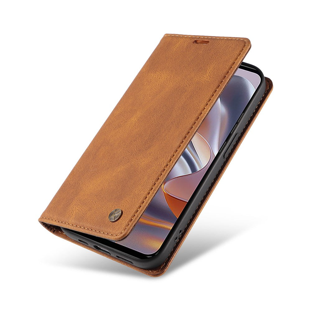 YIKATU YK-004 til Motorola Edge 60 Neo 5G / Edge 50 Neo 5G / Moto S50 5G / ThinkPhone 25 5G Etui Læder Skin-Touch Telefoncover Magnetisk Selvansugende
