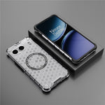 For OnePlus Nord 4 Magnetic Case Honeycomb Design TPU+PC Phone Cover