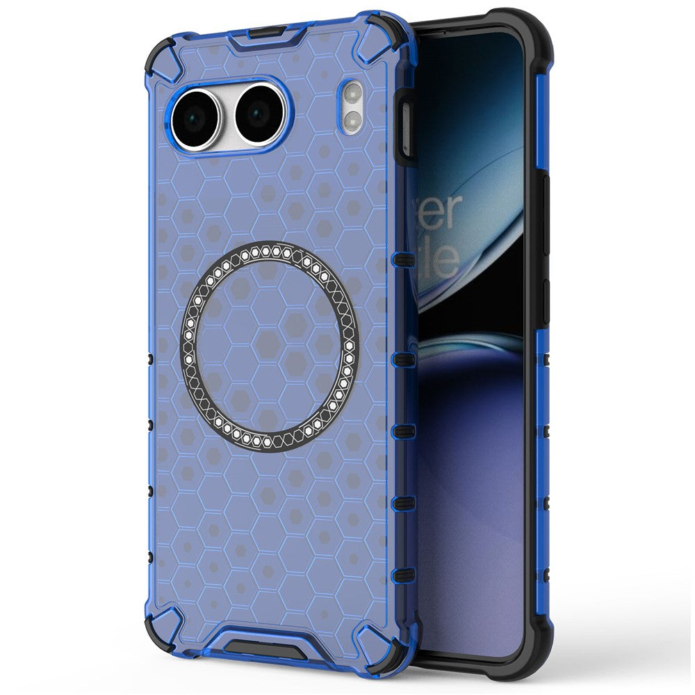 For OnePlus Nord 4 Magnetic Case Honeycomb Design TPU+PC Phone Cover