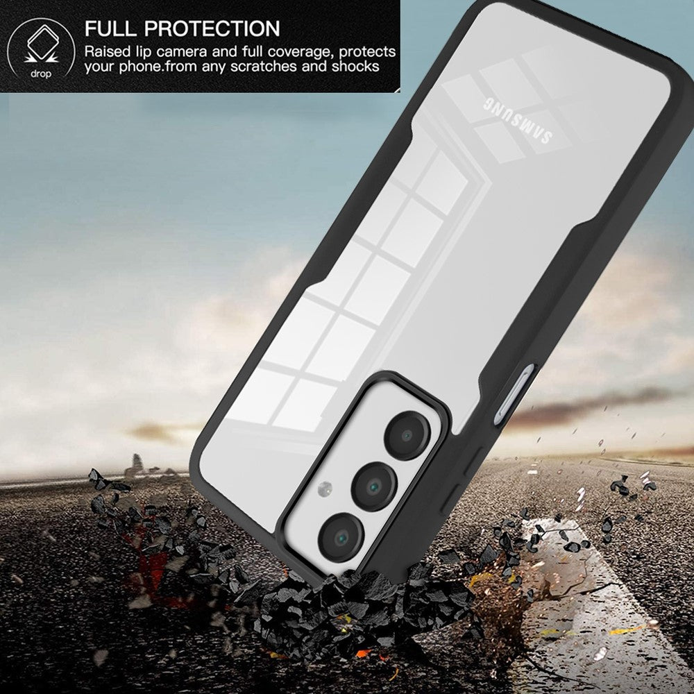 For Samsung Galaxy A18 5G / A18 4G / A17 5G / A17 4G / A16 5G / A16 4G Case Acrylic+TPU Clear Phone Cover with PET Screen Film