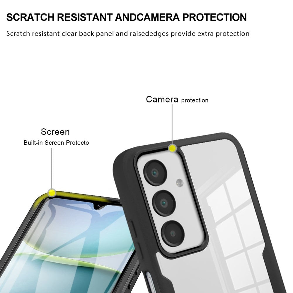 For Samsung Galaxy A18 5G / A18 4G / A17 5G / A17 4G / A16 5G / A16 4G Case Acrylic+TPU Clear Phone Cover with PET Screen Film