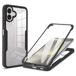 Til Samsung Galaxy A06 4G cover akryl+TPU transparent telefoncover med PET-skærmfilm