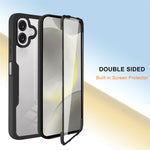Til Samsung Galaxy A06 4G cover akryl+TPU transparent telefoncover med PET-skærmfilm