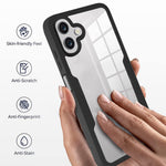 Til Samsung Galaxy A06 4G cover akryl+TPU transparent telefoncover med PET-skærmfilm